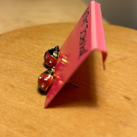 Betsey Johnson Ladybug Stud Earrings - Picture 3 of 7